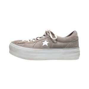 Converse One Star Platform Gray Suede Women's Athletic Shoes Size 7